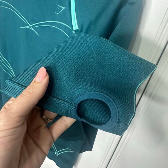 Gymshark Women Small Sportswear Fit Long Sleeve Apex Teal (v1) - Picture 6 of 11